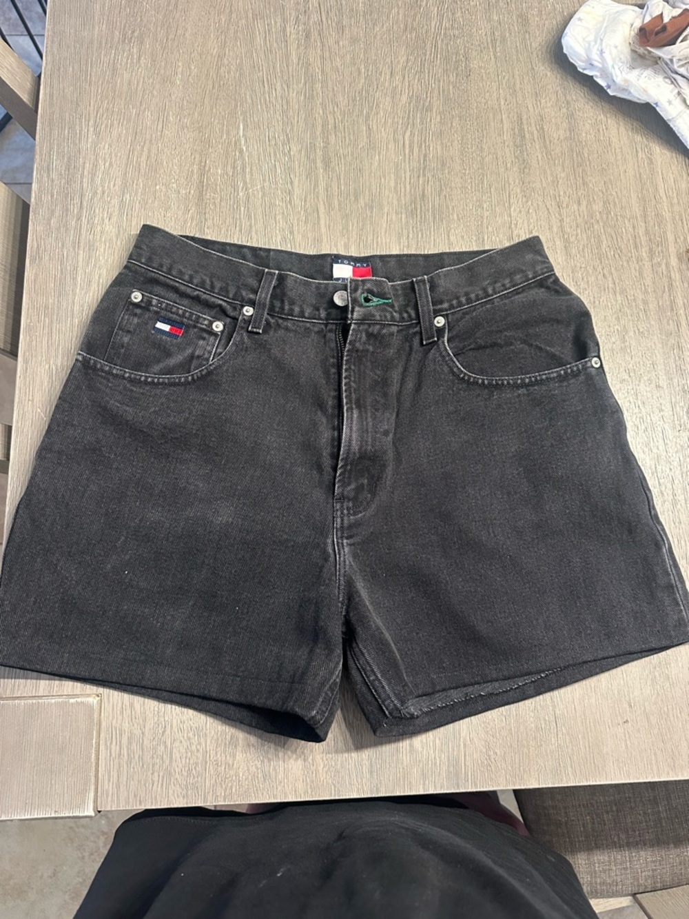 Tommy Hilfiger Black Jeans with Flag Patch